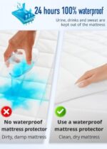 Mattress Protector Waterproof Quilted Mattress Protectors Super Soft Cosy Anti Allergy Fitted Mattress Protectors - Image 4