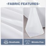180 Thread Count Rich Percale Non Iron Bed Linen Soft PolyCotton Blend Plain Dyed Flat Bed Sheets - Image 3