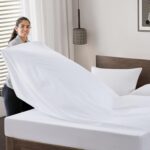 180 Thread Count Rich Percale Non Iron Bed Linen Soft PolyCotton Blend Plain Dyed Flat Bed Sheets - Image 4