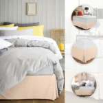 Soft Brushed Polyester - Microfiber - Pleated - Fits Under the Mattress - Base Bed Skirt with a Drop of 40 cm - Image 4