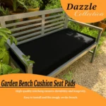 Waterproof seat pads for garden chairs Indoor & Outdoor Garden Sofa Foam Seat Pad patio bench Cushions Pad (3 Seater Bench - Image 2