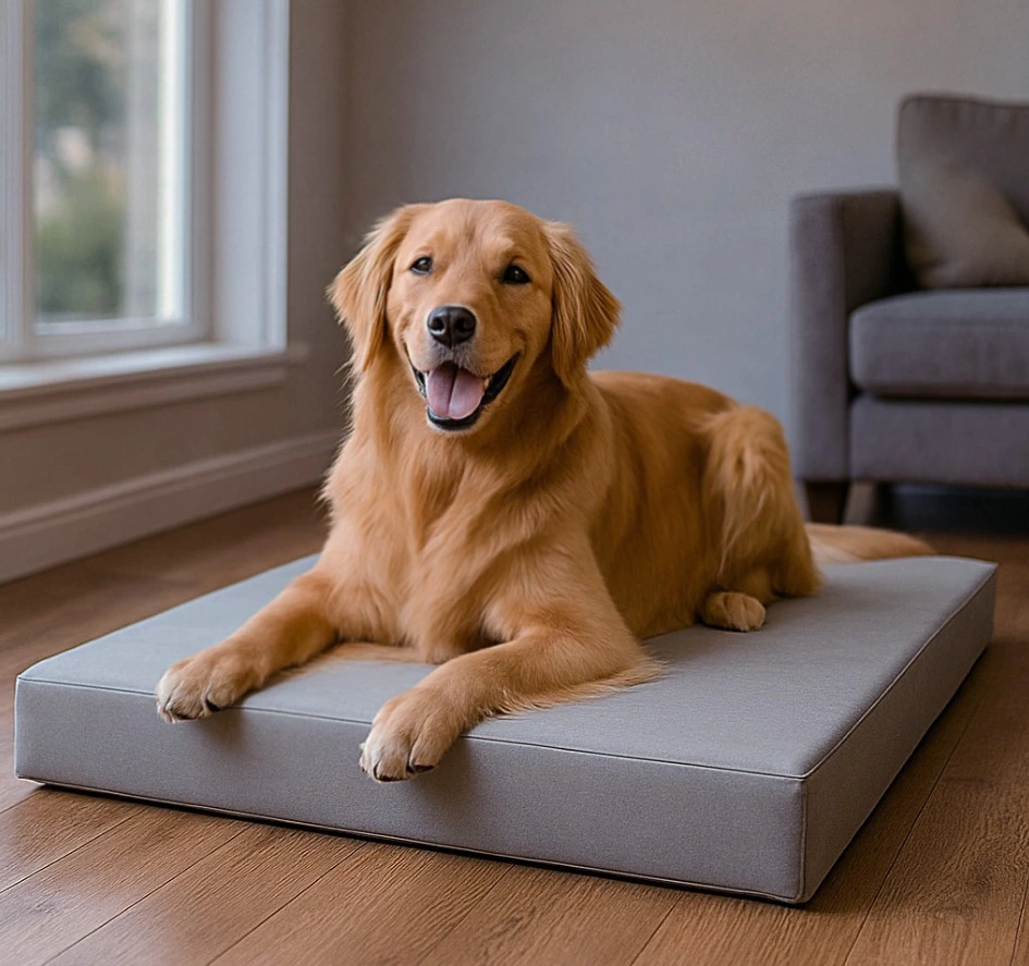 WhatsApp-Image-2025-12-03-at-6.35.40-PM Premium Dog Bed Cushion Waterproof Cover Orthopaedic Comfort and Quality Pet Bed Memory Foam for Large Dogs, with Washable & Removable Zipped Cover - Image 1