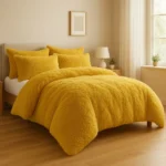 Teddy Fleece Duvet Cover Set With Pillow Case Thermal Fleece Warm Cosy Soft Fur Teddy Bedding Duvet Cover Set