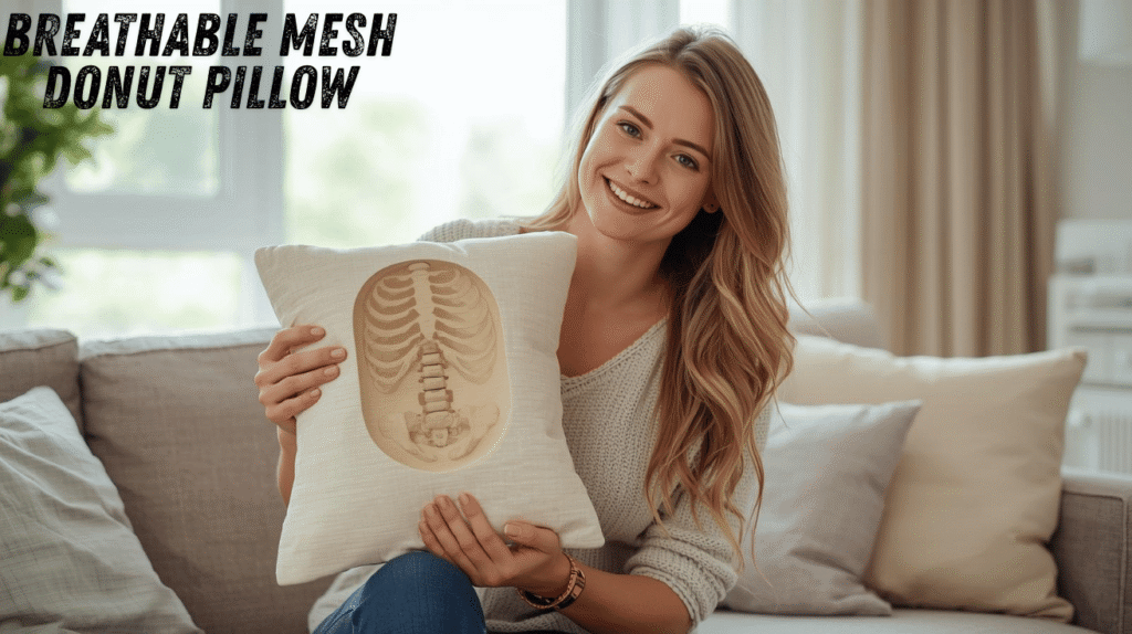 Breathable Mesh Donut Pillow