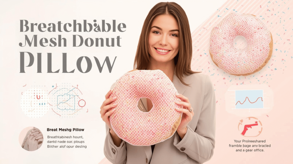 Breathable Mesh Donut Pillow (2)