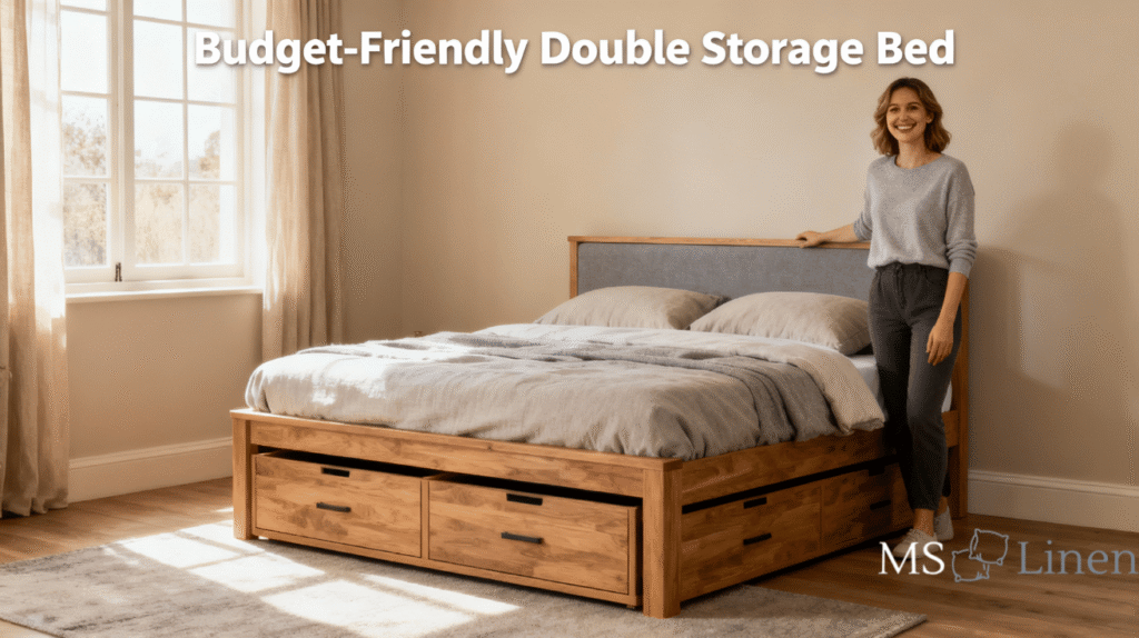 Budget-Friendly Double Storage Bed