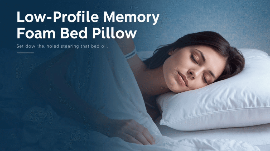 Low-Profile Memory Foam Bed Pillow