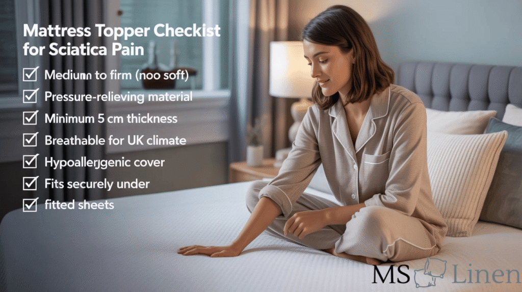 Mattress Topper Checklist for Sciatica Users