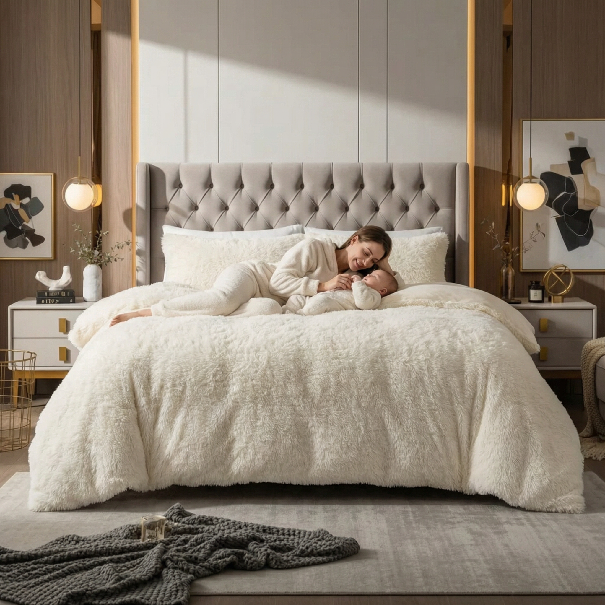 Teddy Bear Fleece Duvet Set