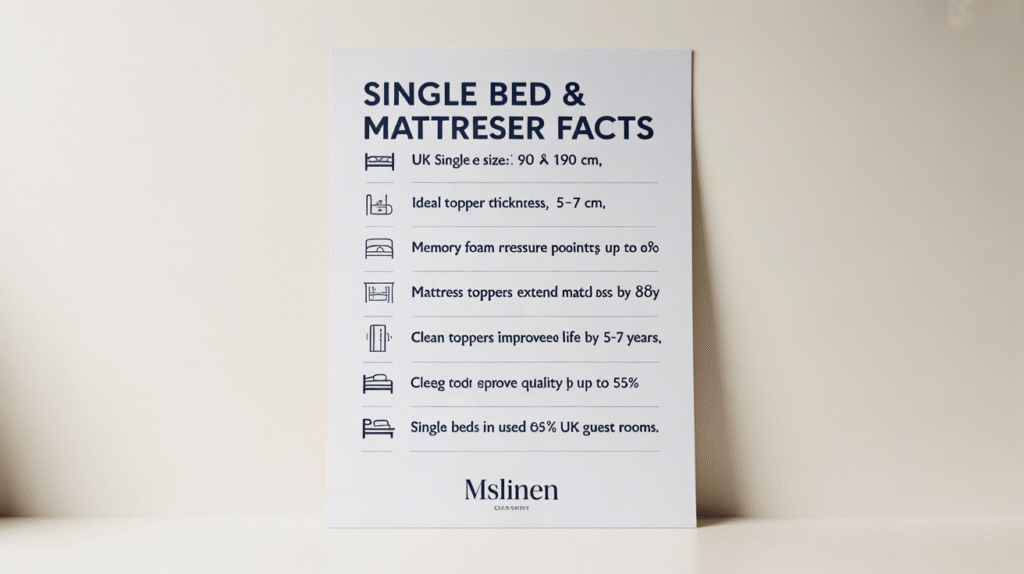single bed and mattress topper facts